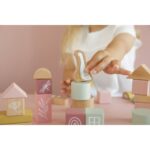 Mattoncini in Legno Building Blocks Little Dutch dettagli rosa