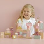 Mattoncini in Legno Building Blocks Little Dutch ambiente rosa