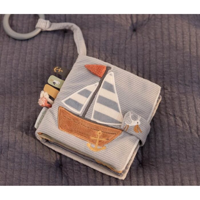 Passeggino Libretto soft Sailors Bay Little Dutch libro sul sfondo blu