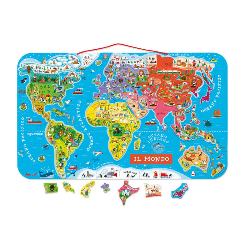 Mappa Magnetica del Mondo Janod puzzle