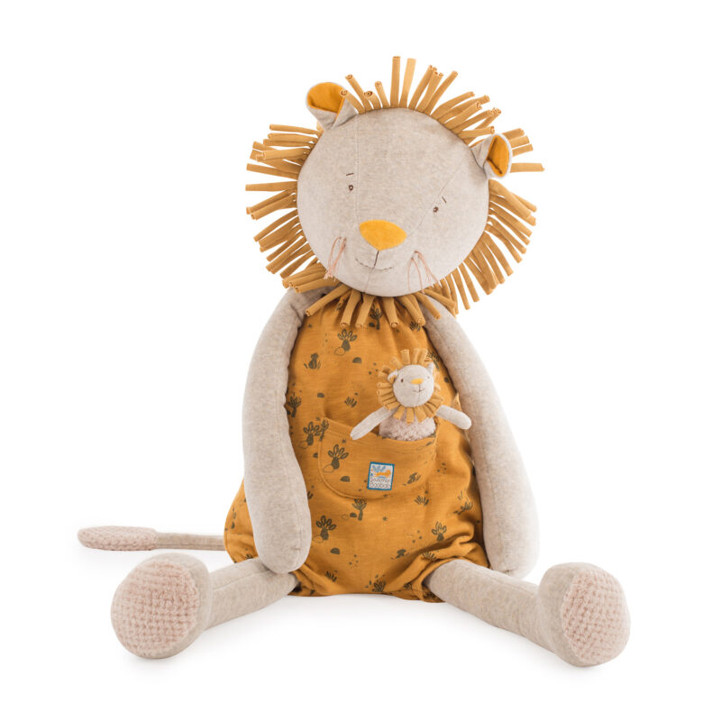 Peluche géante Lion et son doudou leone