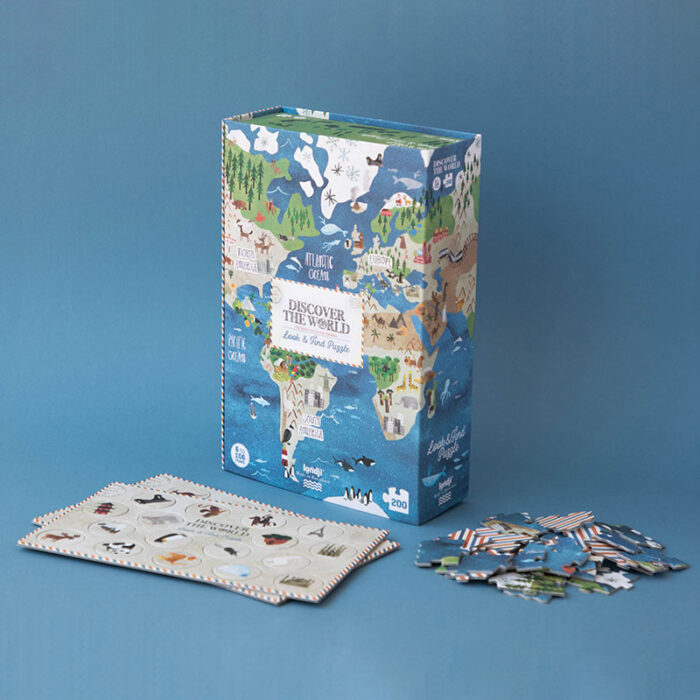 Discover the world puzzle scatola e contenuto