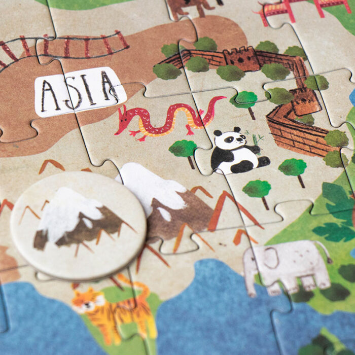 Discover the world puzzle asia