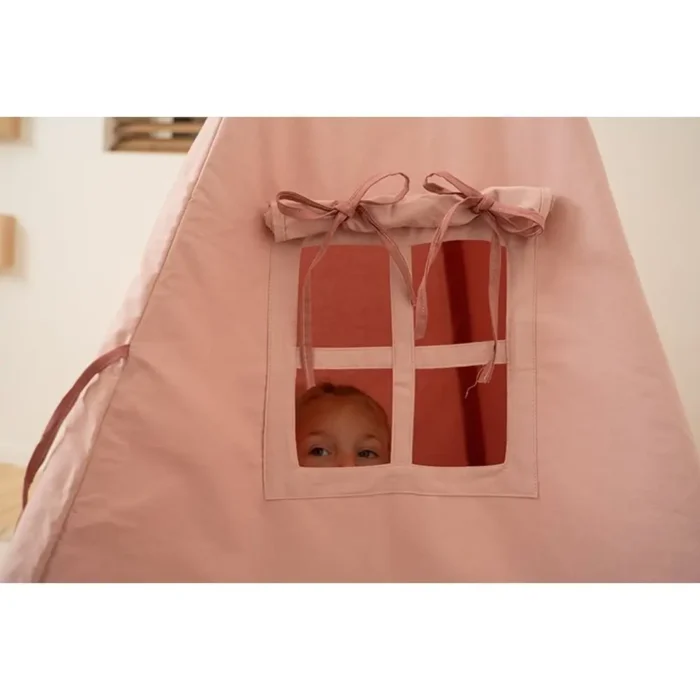 Tenda Teepee Rosa Little Dutch finestra