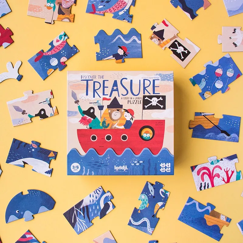 ambientazione della confezione Discover the treasure puzzle Londji