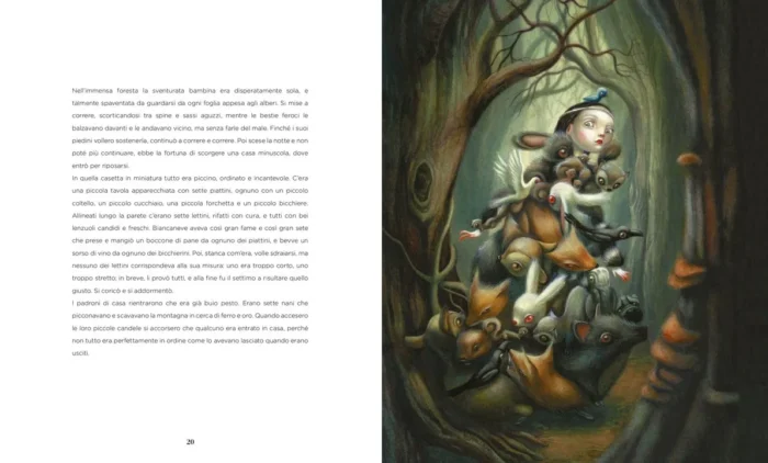 foresta illustrazione di Biancaneve Benjamin Lacombe