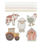 Carte e lacci da infilare Little Farm