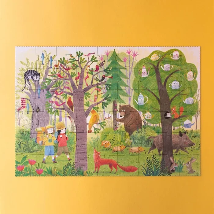 Puzzle notte e giorno nella foresta Londji