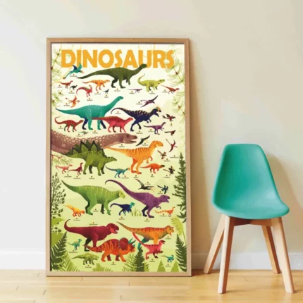 Poster dinosauri 32 adesivi Poppik